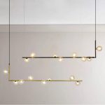 Nordic Glass Pendant Lamp – Minimalist Long G9 Light for Dining, Office & Living Spaces