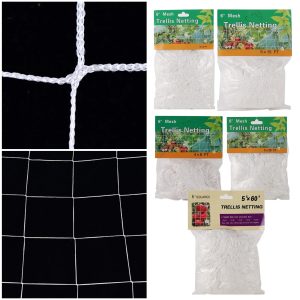 Heavy-Duty White Plant Trellis Netting – Multi-Use Polyester Support for Climbing Vines & Hydroponic Gardening
