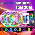 5M/10M/15M/20M RGBIC LED Strip Lights – USB 5V with APP Control & Music Sync for TV, PC & Gaming Backlight