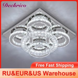 K9 Crystal Ceiling Light – Luxury LED Chandelier for Home Decor