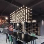 Modern Luxury LED Chandelier – Large Hanging Pendant Light for Living Room, Office, Hotel Lobby & Dining Area