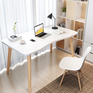 Modern Simple Computer Desk – Minimalist Writing & Vanity Desk for Home Office or Small Spaces